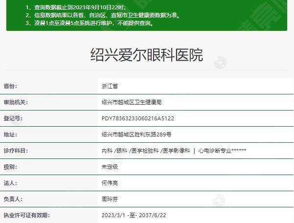 绍兴爱尔眼科医院资质