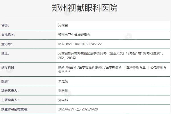 郑州视献眼科医院