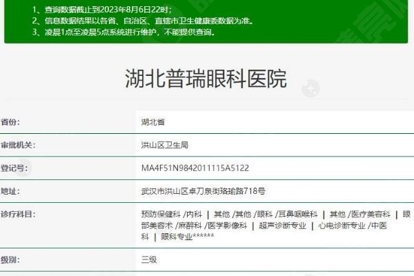 湖北普瑞眼科医院 技术靠谱还有优惠
