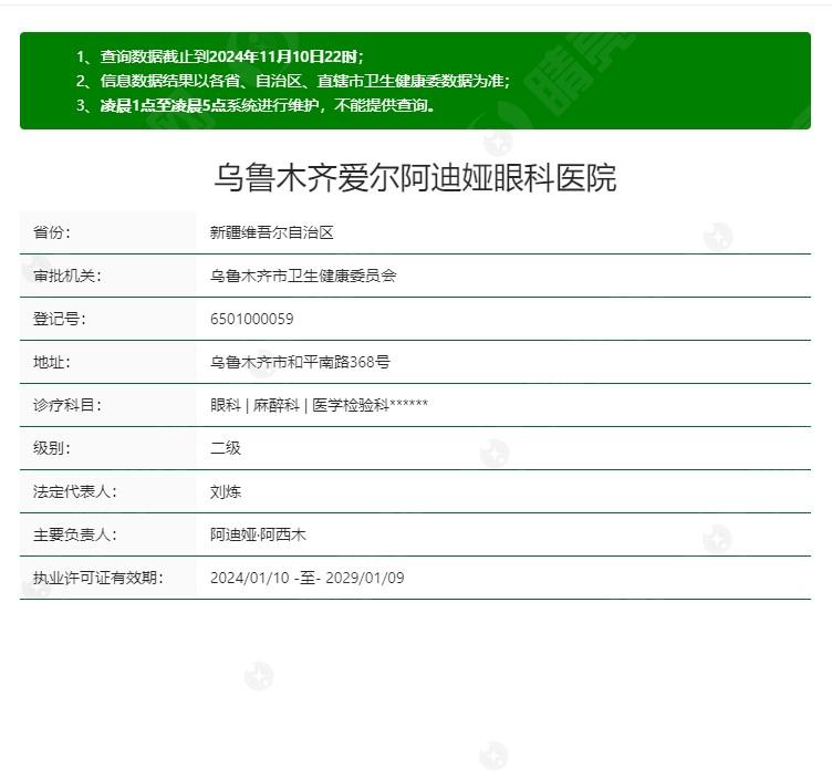 乌鲁木齐爱尔阿迪娅眼科医院 口碑评价都ok 