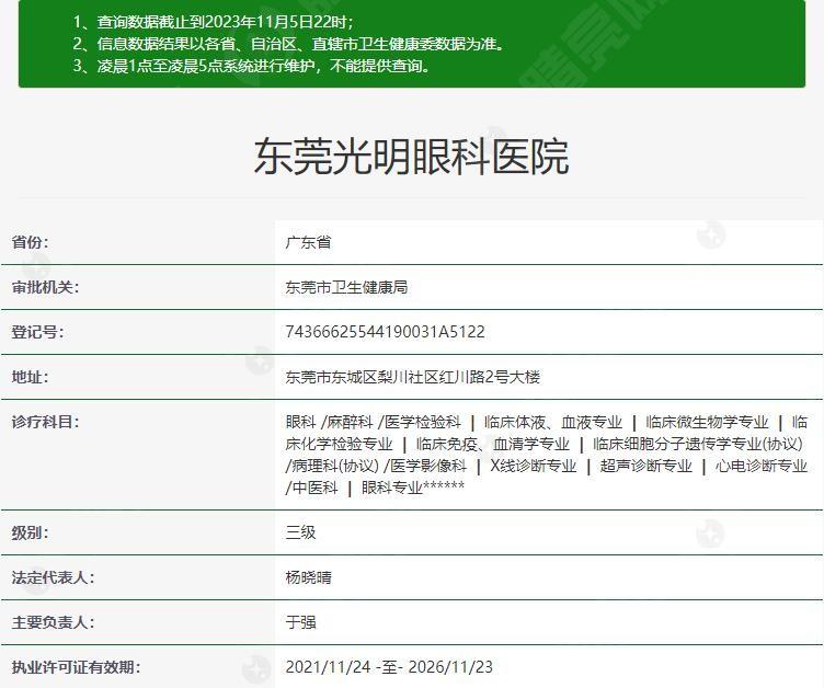 东莞光明眼科医院口碑好吗 