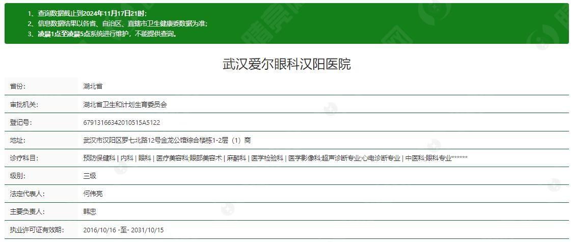 武汉爱尔眼科8家分院地址+收费价格表，分布在武侯区|江汉区|汉阳区等价格不贵