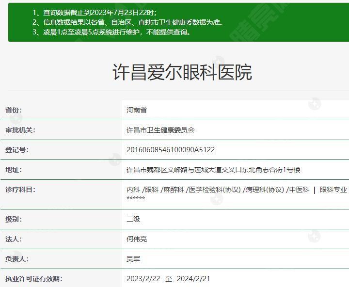 河南许昌爱尔眼科医院怎么样？资质正规医生技术好性价比还高
