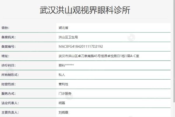 湖北武汉观视界眼科是不是正规的 是正规的顾客口碑好价格不贵