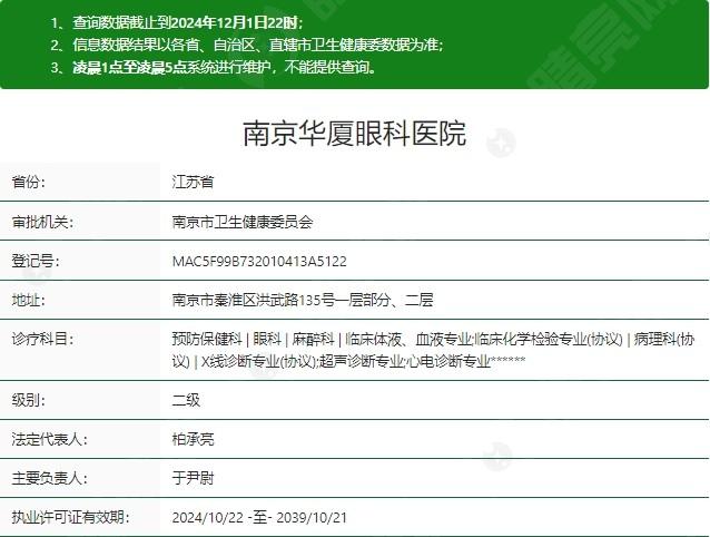 南京华厦眼科医院地址在秦淮区，地铁公交皆可到附医生名单及收费价格表
